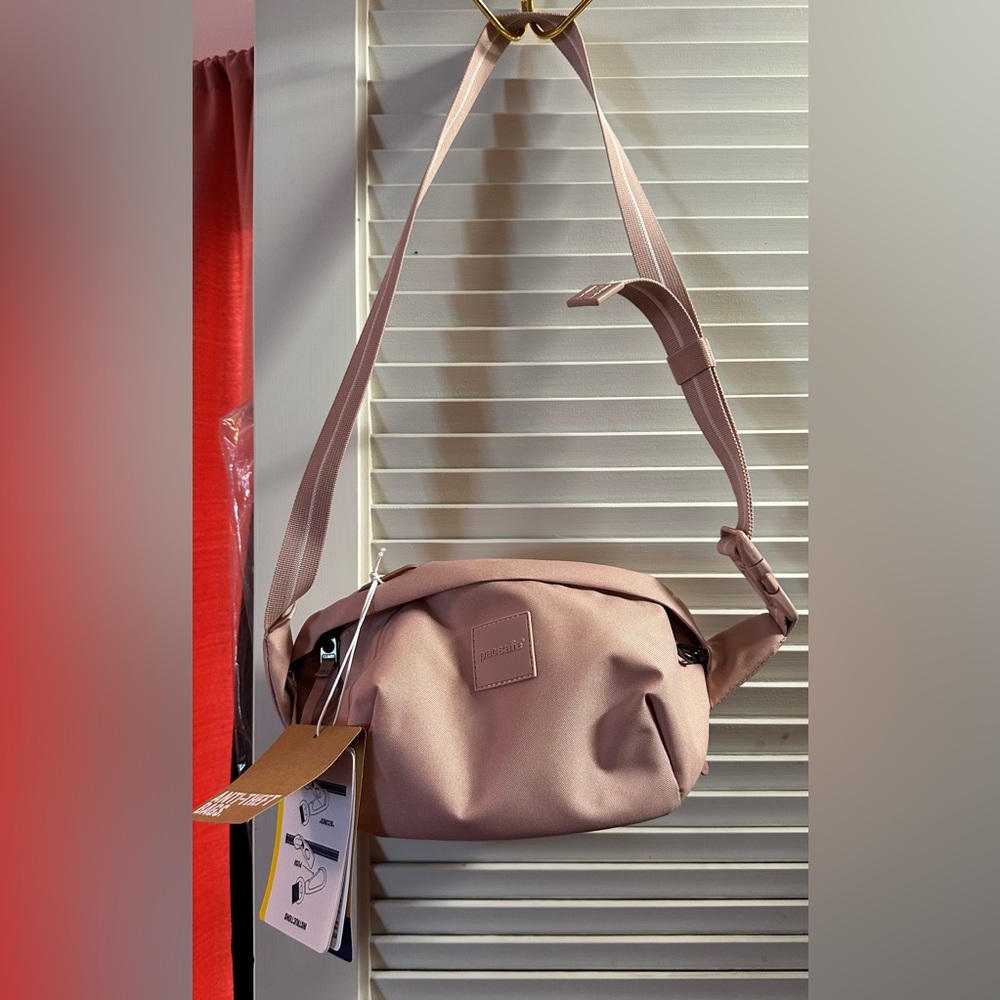 Pacsafe Anti theft Elegant Pink Crossbody Bag